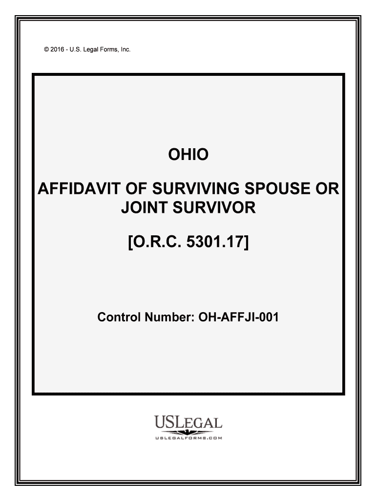 AFFIDAVIT of SURVIVING SPOUSE or  Form