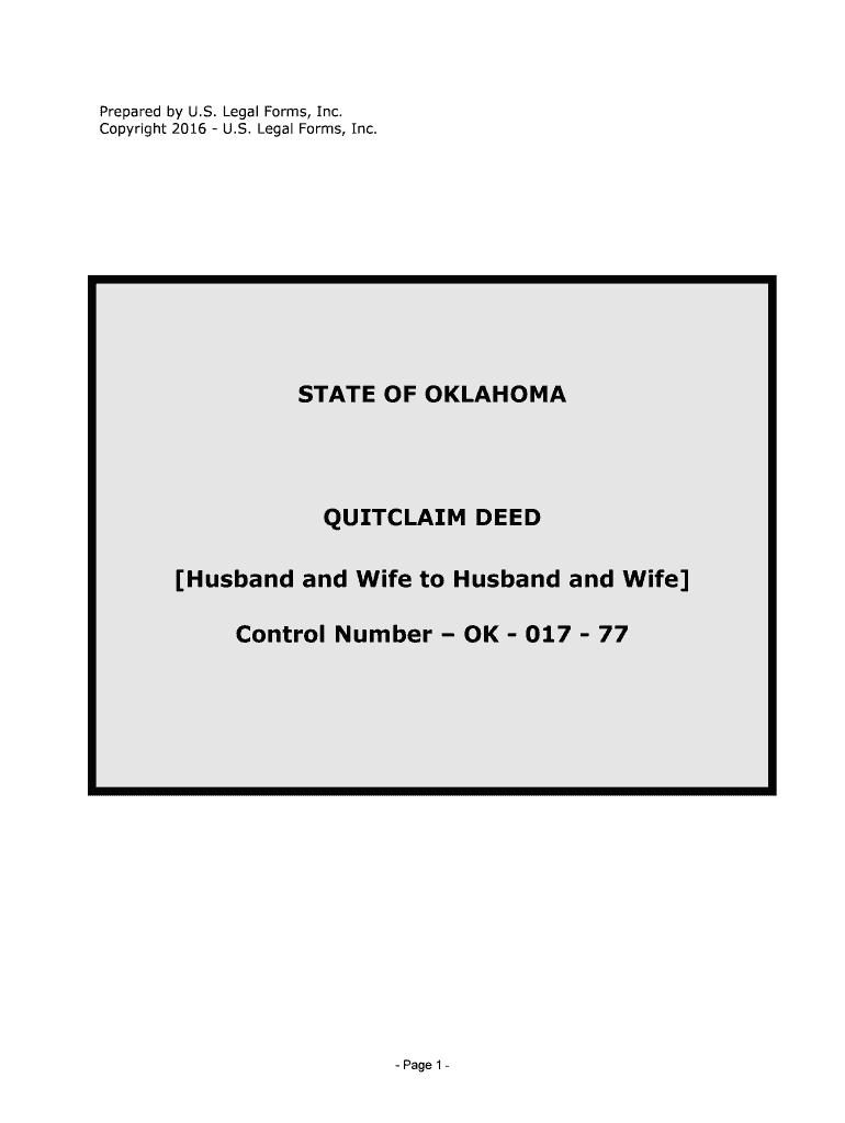 Oklahoma Real Estate Deed Forms Fill in the Blank Deeds