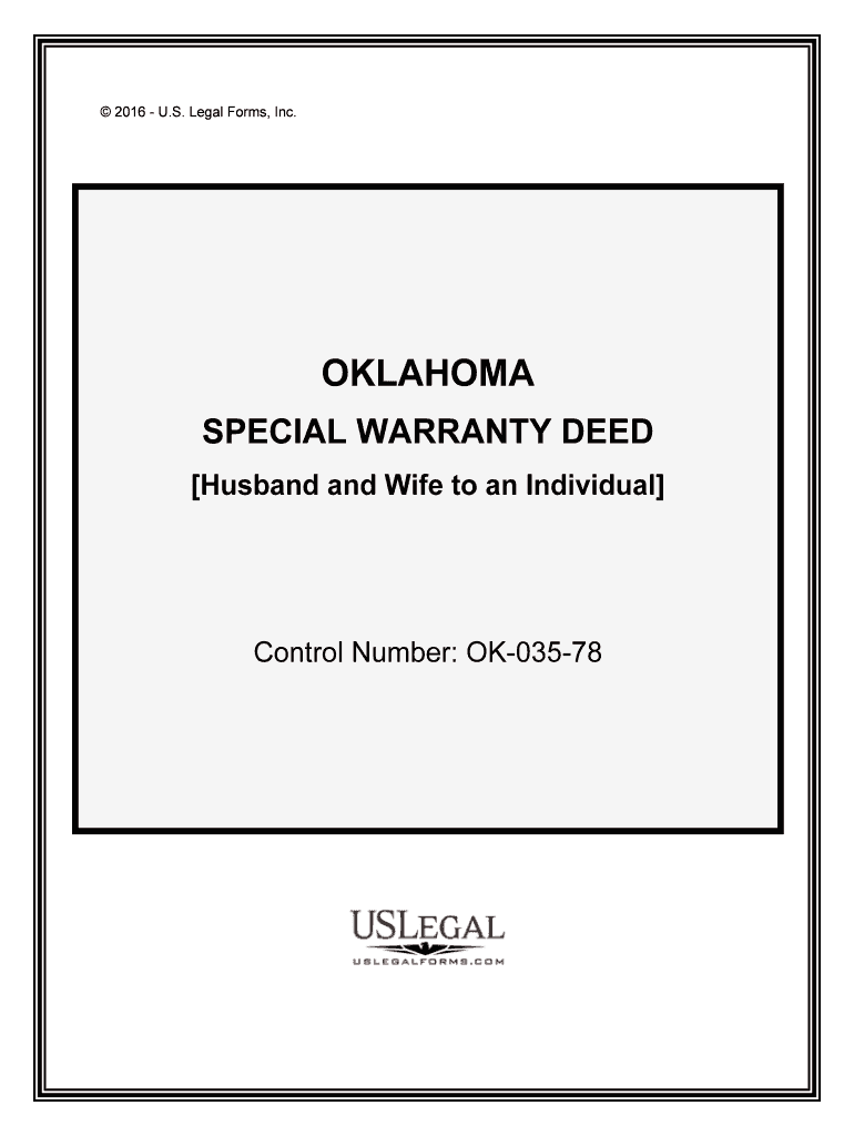 Oklahoma Deed FormsQuit Claim, Warranty, and Special