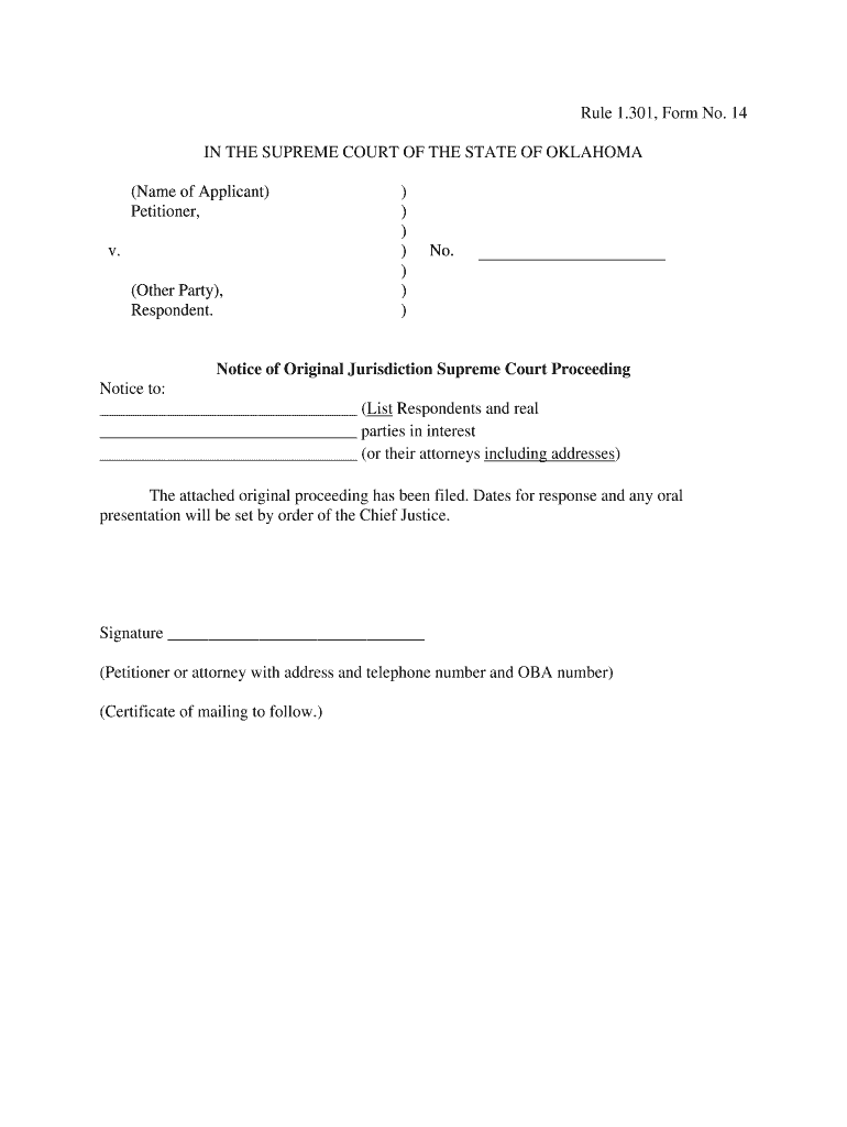 Interlocutory Appeals in Oklahoma What, When and How  Form