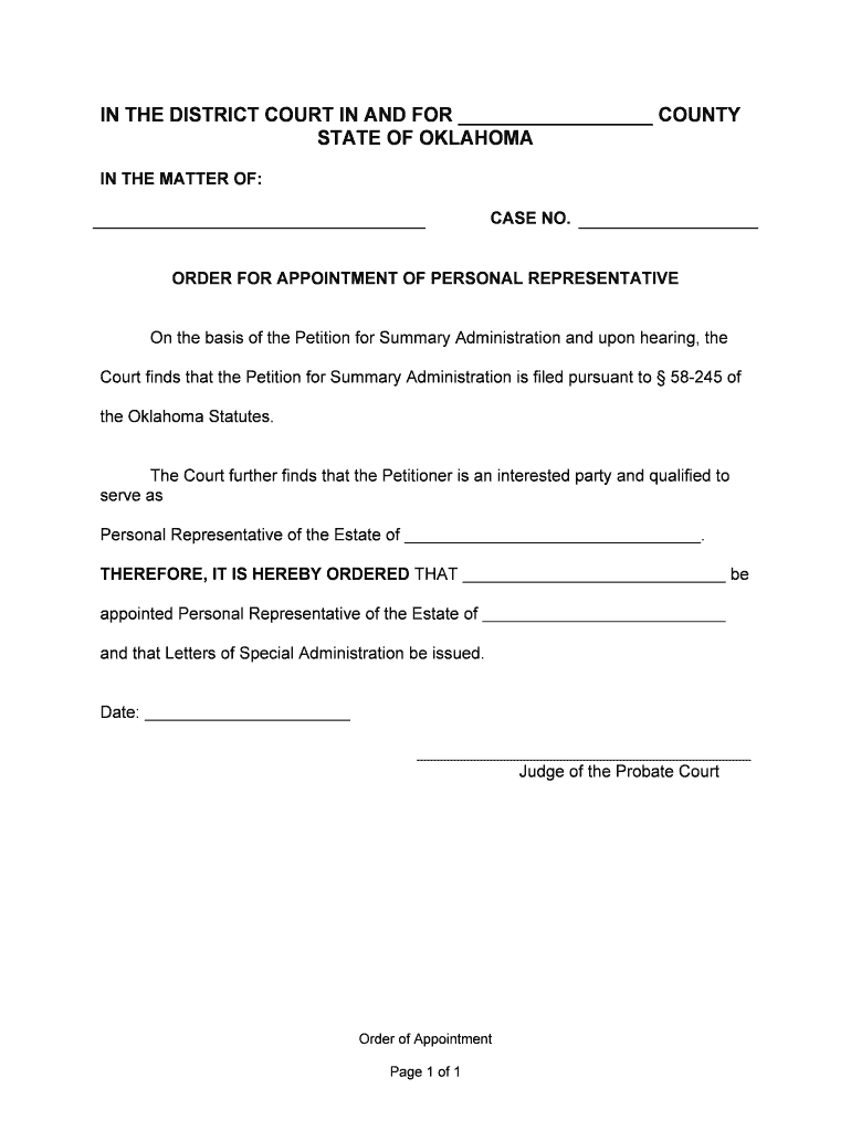 Oklahoma Statutes DSHS  Form