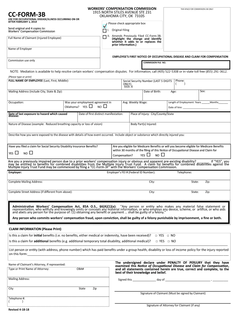 Locations &amp;amp; Maps Oklahoma Workers' Compensation Court  Form