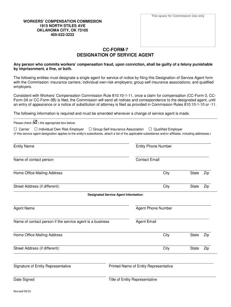 Records Department Oklahoma Workers' Compensation  Form