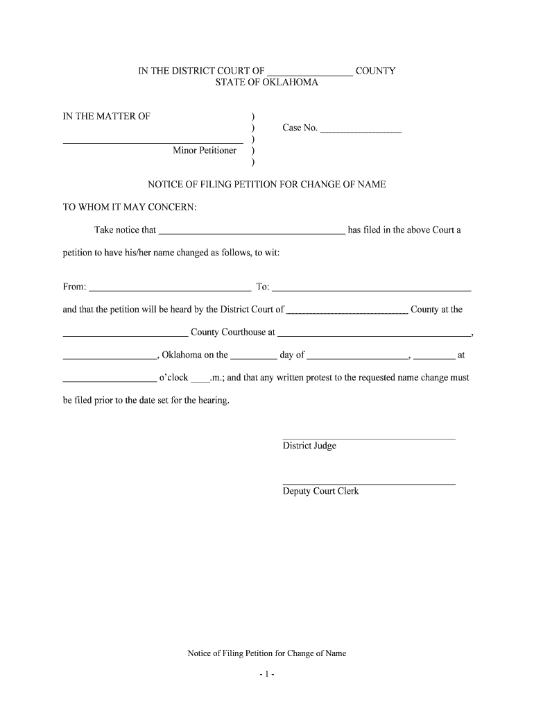 COMANCHE NATION TRIBAL COURT DISTRICT COURT  Form