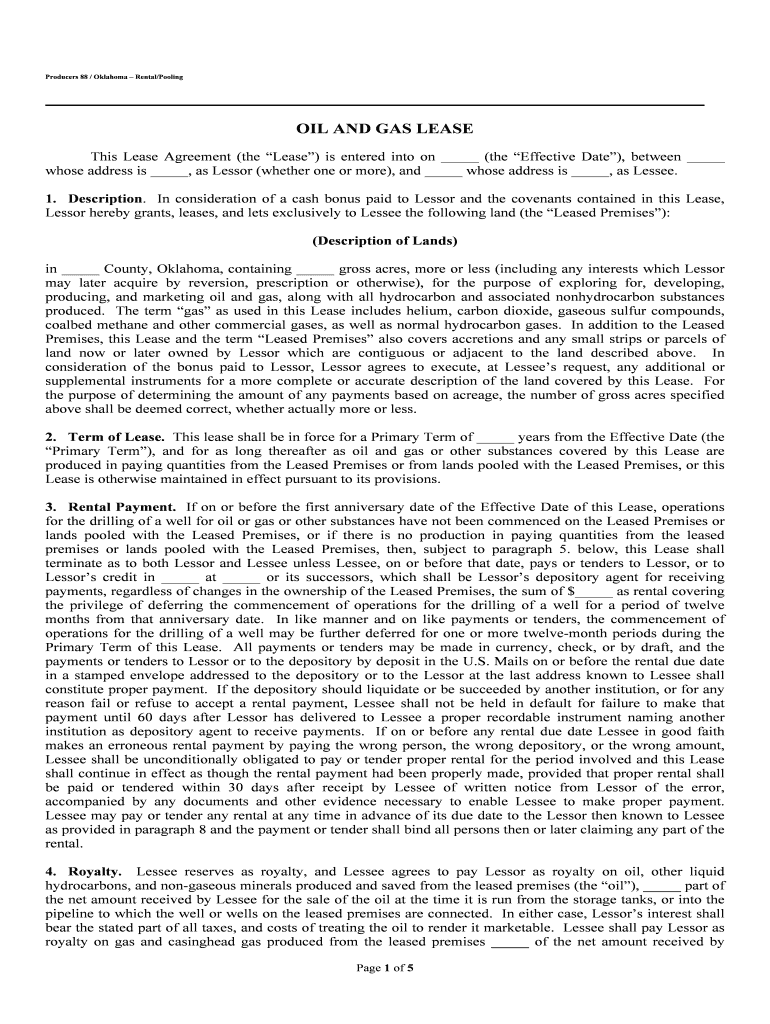Producers 88 Oklahoma RentalPooling  Form