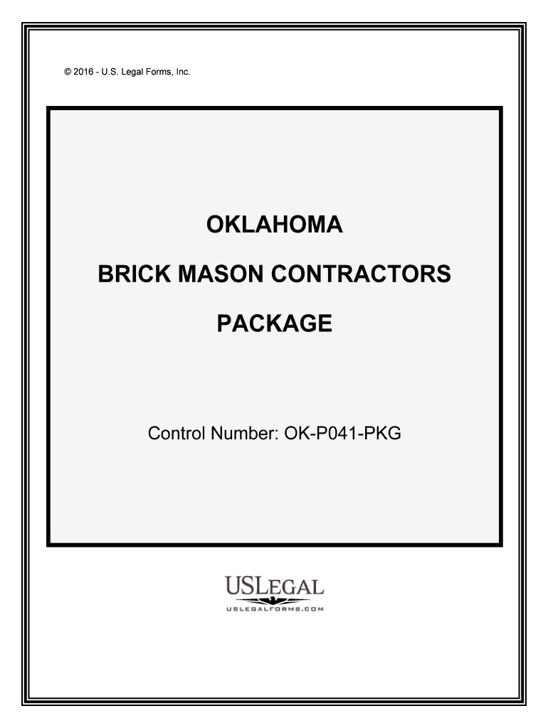 Control Number OK P041 PKG  Form