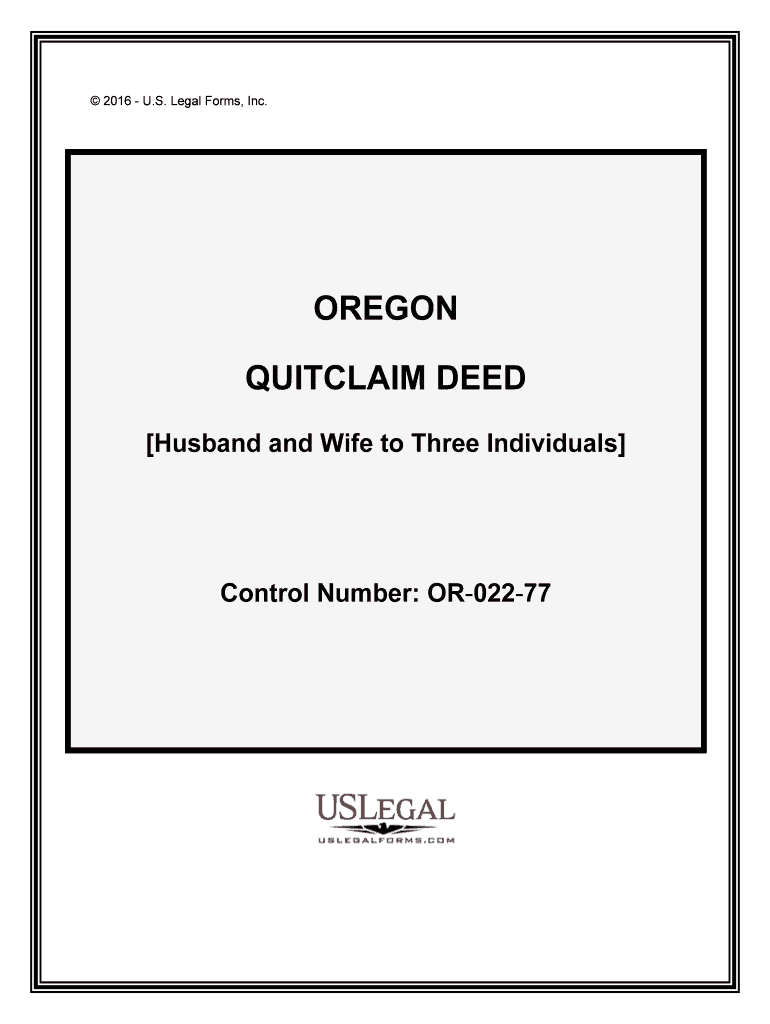 Oregon Quit Claim Deed FormsDeeds Com