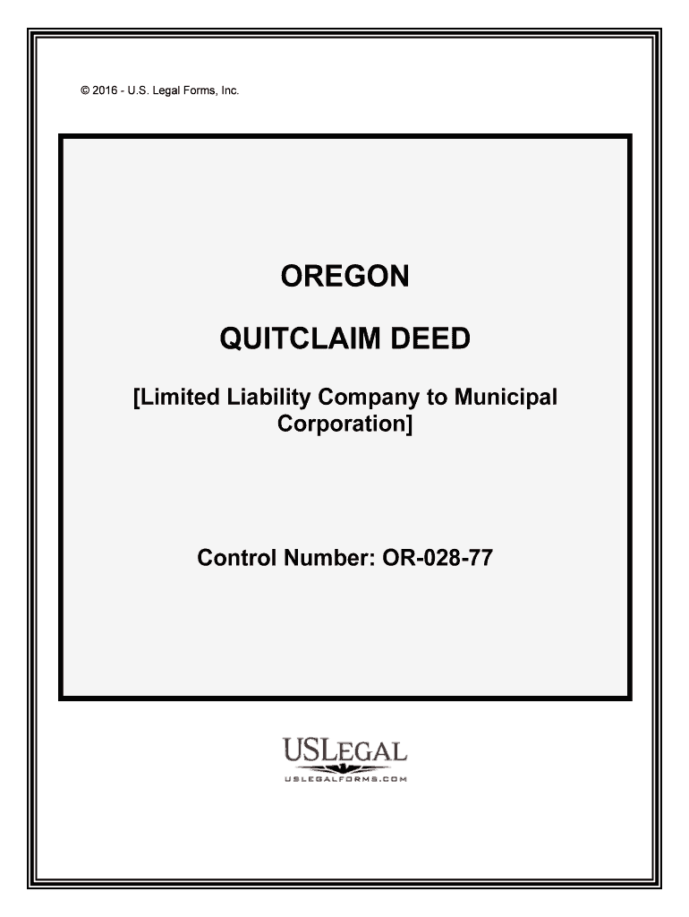 Quit Claim Deed Portland Efiles the City of Portland, Oregon  Form