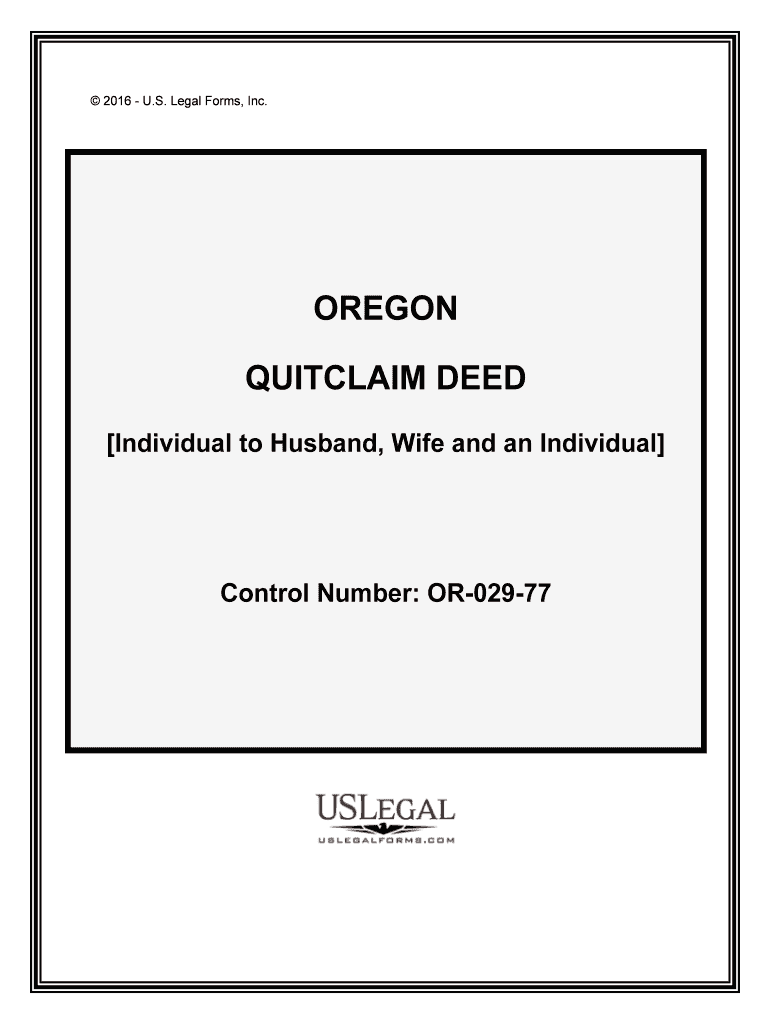 Oregon Quit Claim Deed Form WordPDFeForms