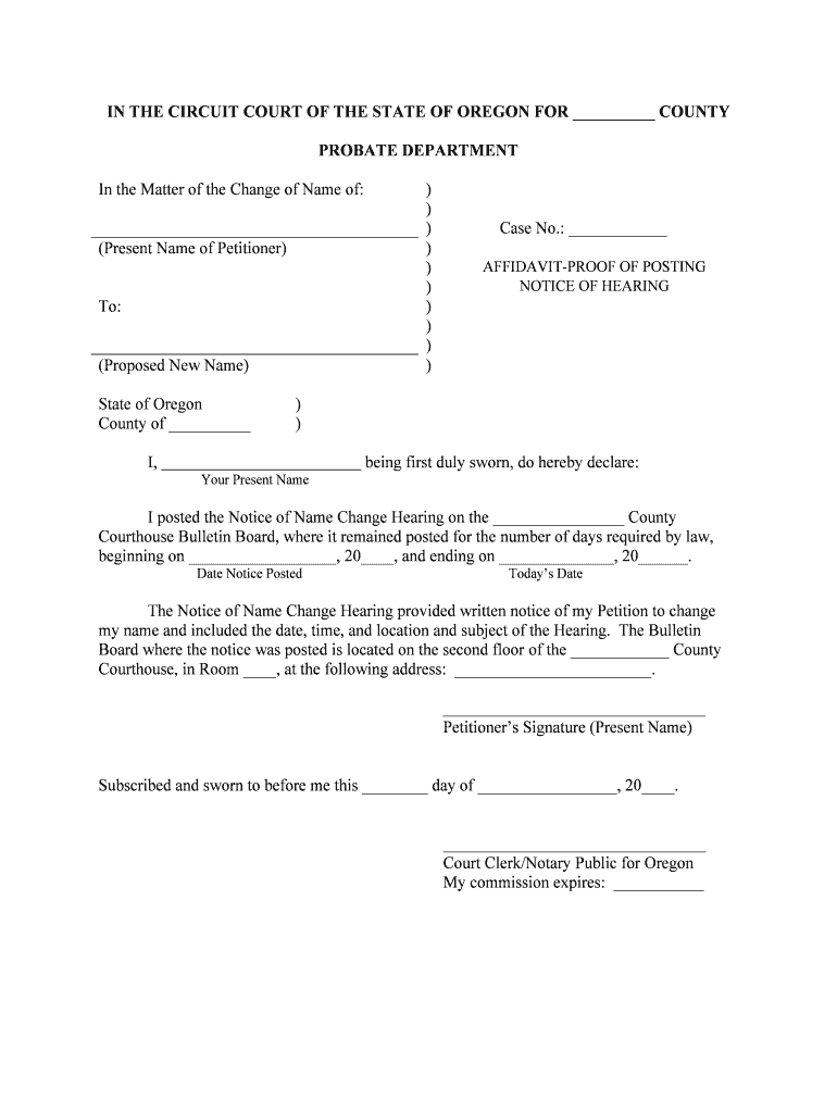 Present Name of Petitioner  Form