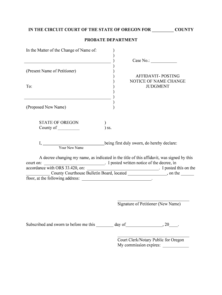 Oregon Judicial Department Probate Programs &amp;amp; Services  Form