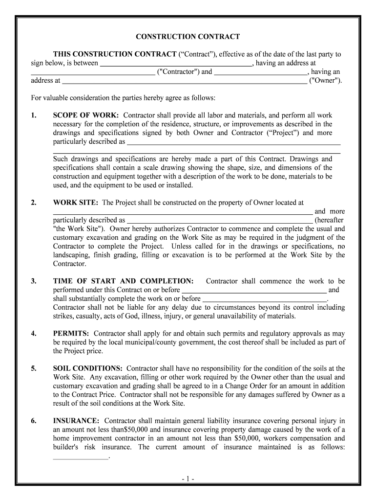 TIME of START and COMPLETION  Form