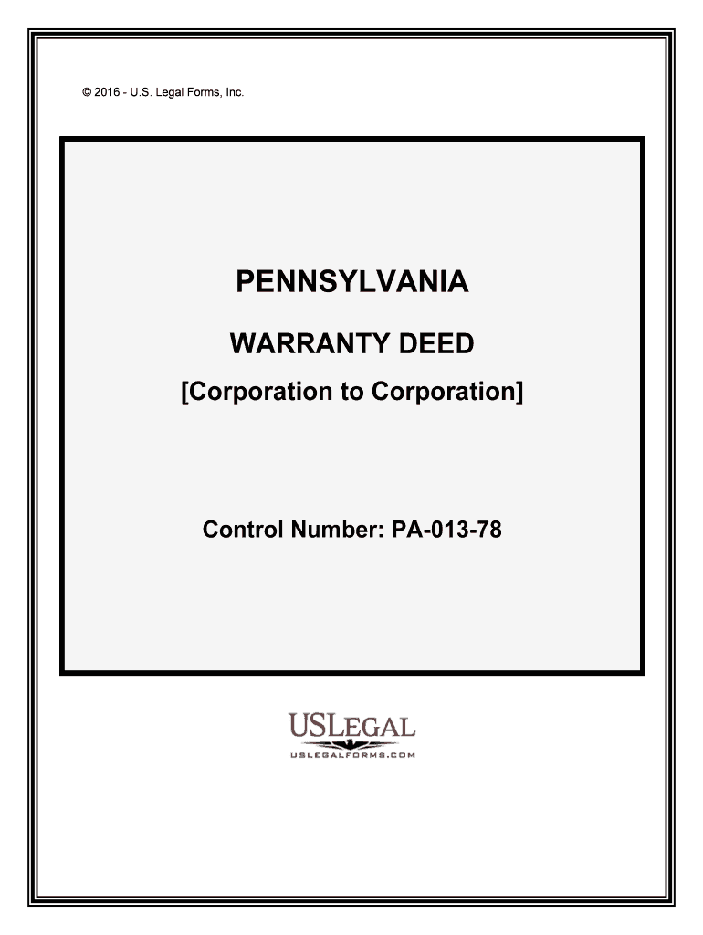 Fill and Sign the Pennsylvania Real Estate Deed Forms Fill in the Blank 