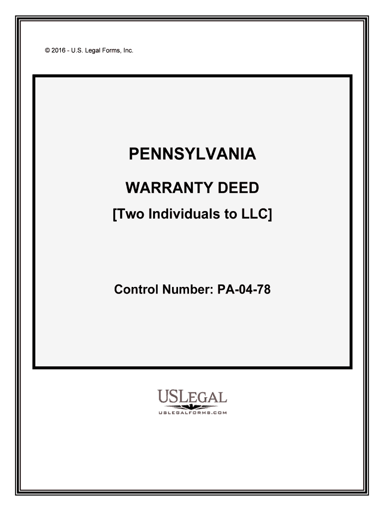 Control Number PA 04 78  Form