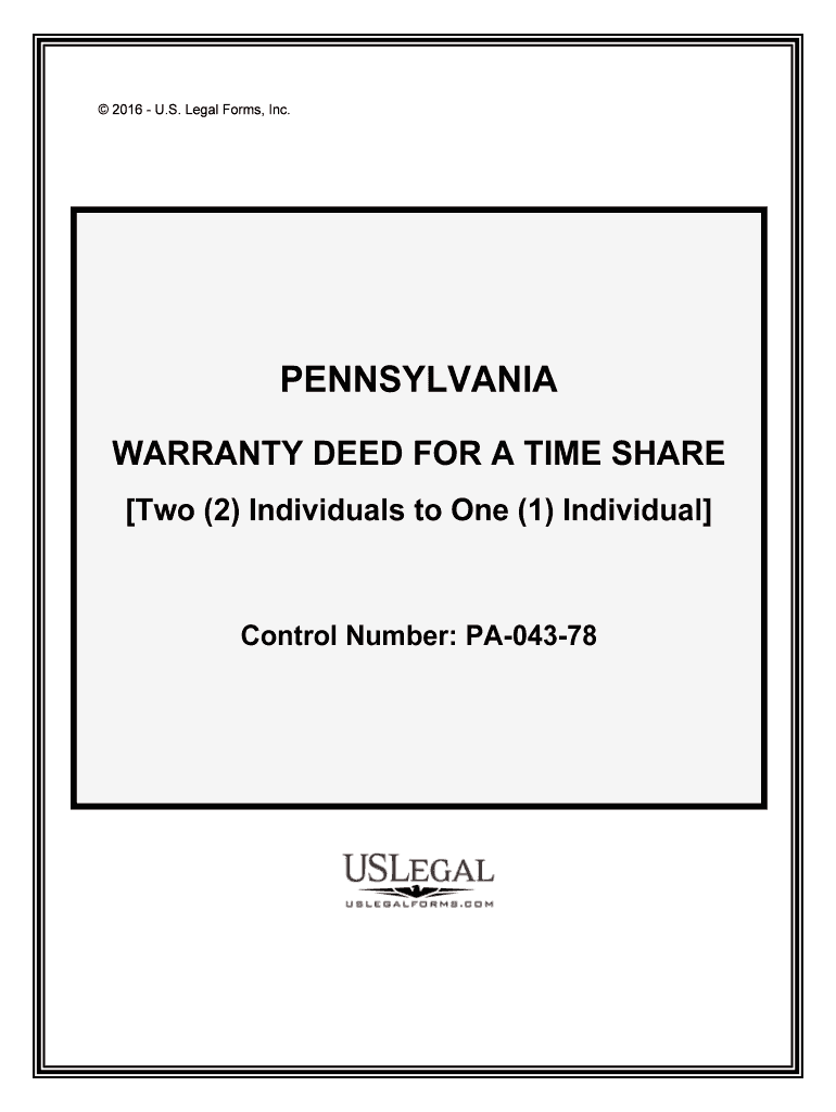 WARRANTY DEED for a TIME SHARE  Form