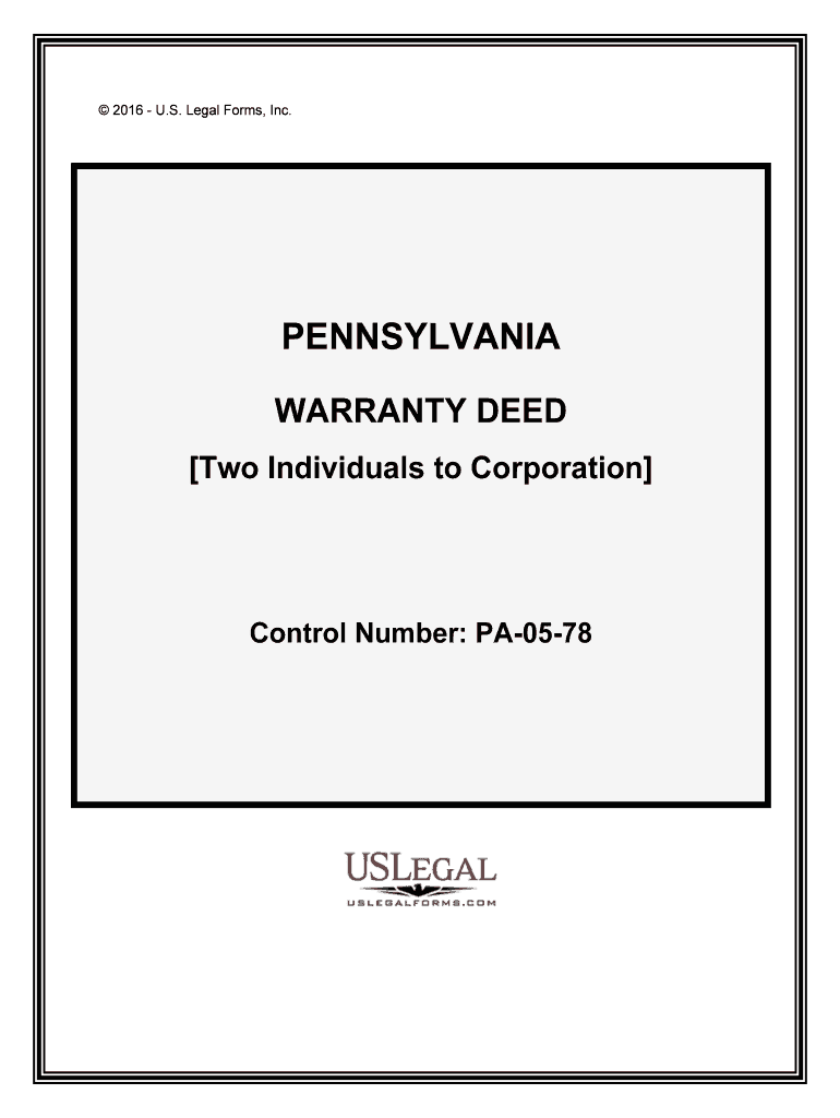 Control Number PA 05 78  Form