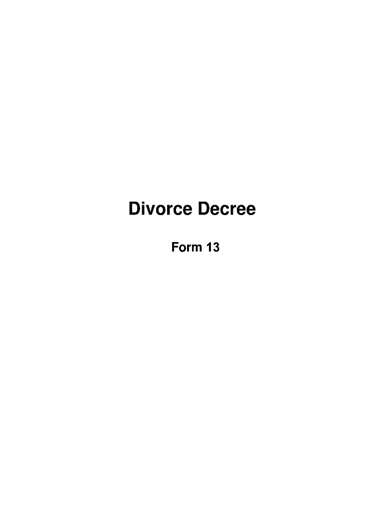INSTRUCTIONS HOW to FILL OUT YOUR DECREE of  Form