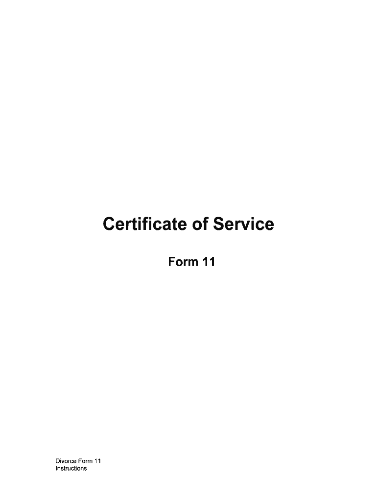 Form 11Certificate of Service Pennsylvania Courts