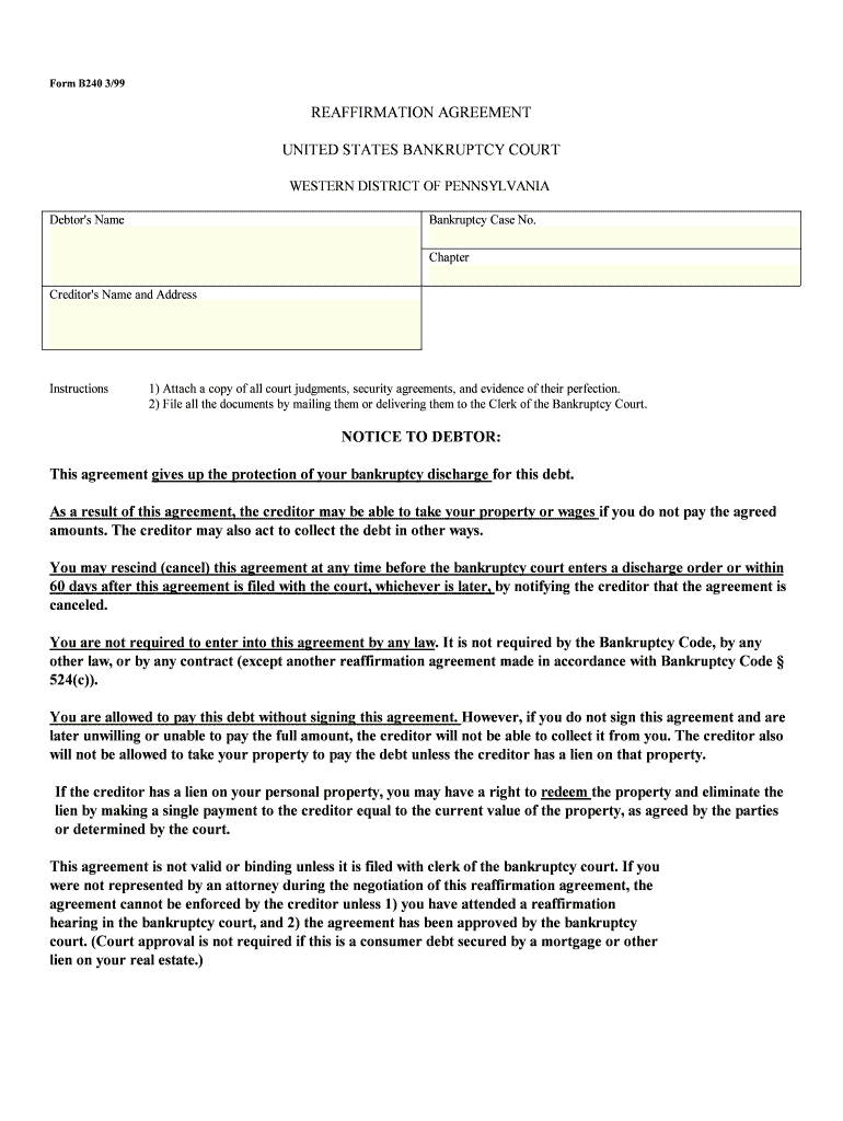 As a Result of This Agreement, the Creditor May Be Able to Take Your Property or Wages If You Do Not Pay the Agreed  Form