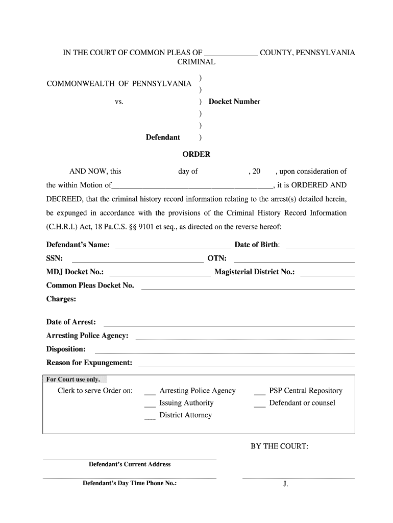 Docket Number  Form