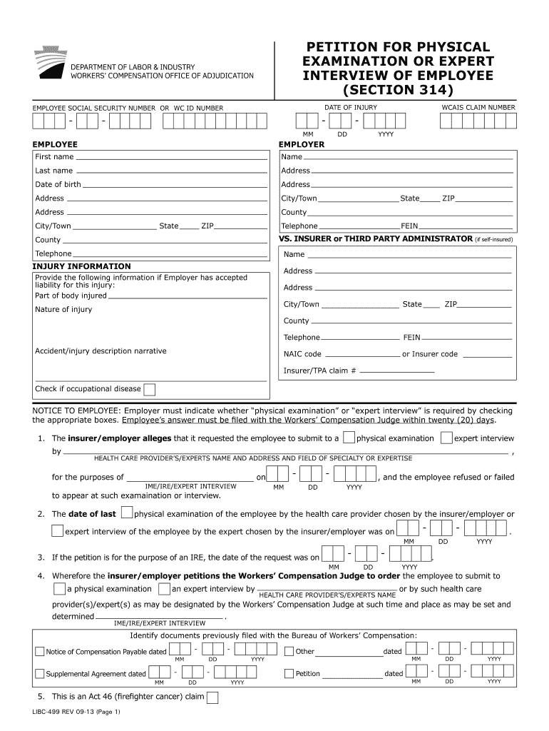 BUREAU of WORKERS' COMPENSATION FORMS