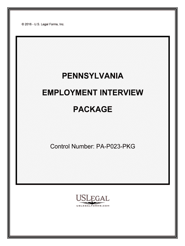 Control Number PA P023 PKG  Form