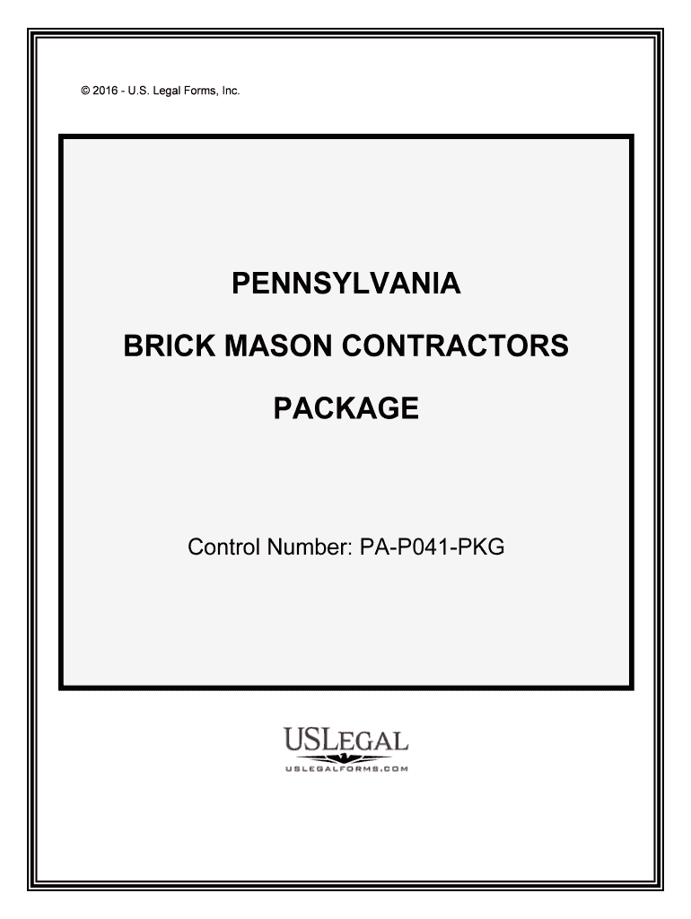 Control Number PA P041 PKG  Form