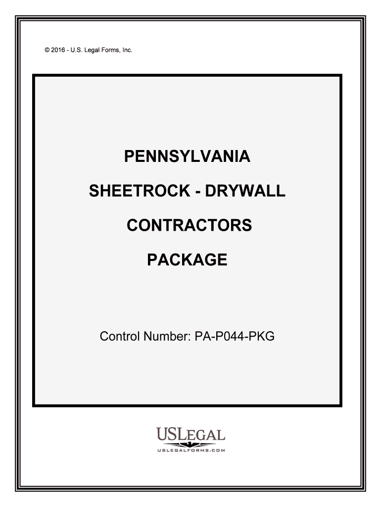 Control Number PA P044 PKG  Form