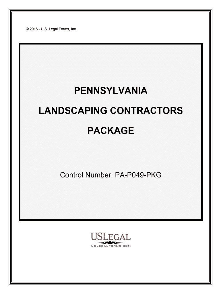 Control Number PA P049 PKG  Form