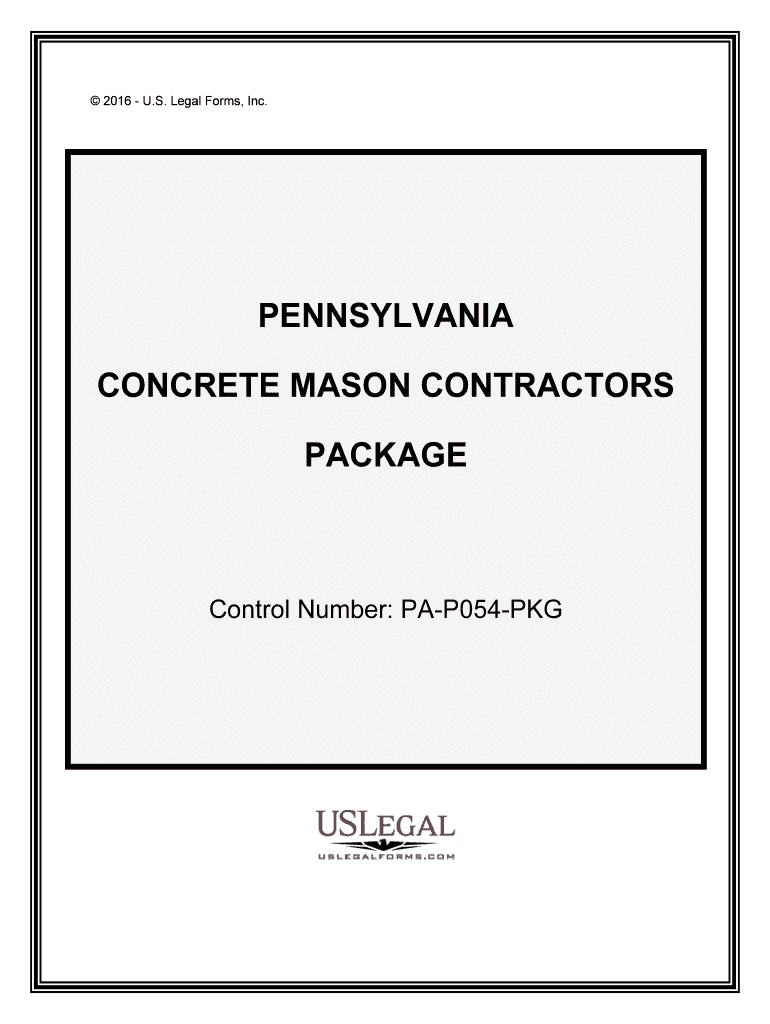 Control Number PA P054 PKG  Form