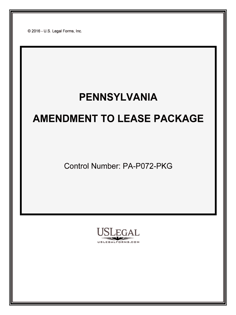 Legal Forms Thanks You for Your Purchase of an Amendment to Lease Package