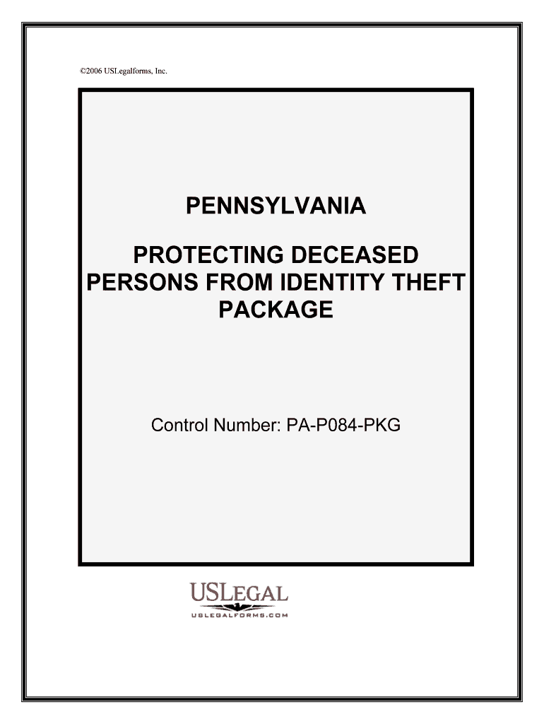 Control Number PA P084 PKG  Form