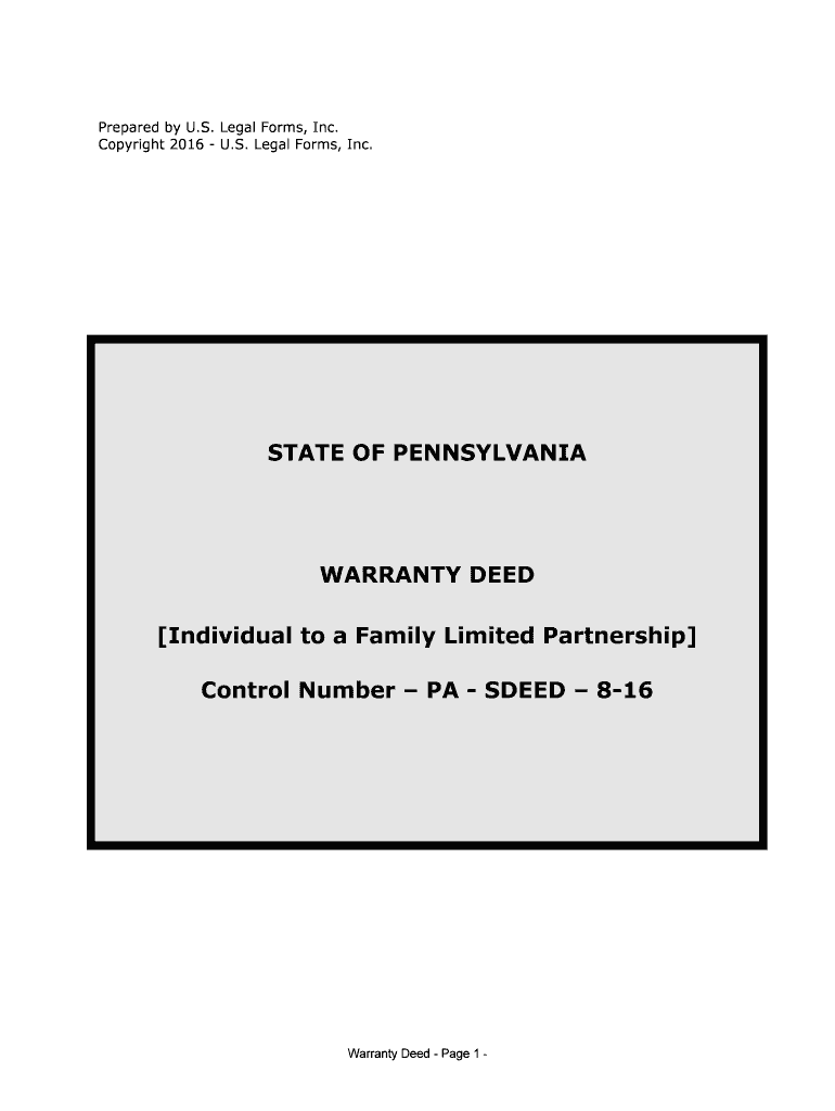 Individual to a Family Limited Partnership  Form