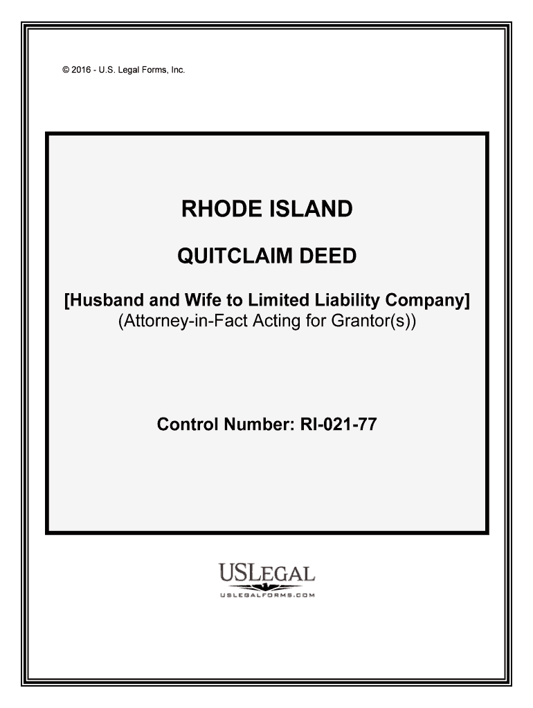 Rhode Island Quitclaim Deed Form Forms Legal