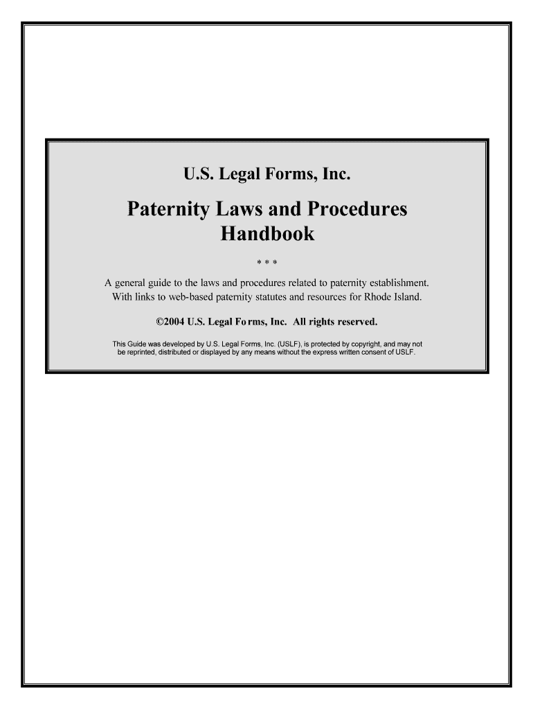 With Links to Web Based Paternity Statutes and Resources for Rhode Island  Form