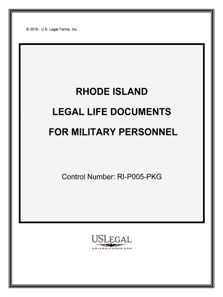Control Number RI P005 PKG  Form