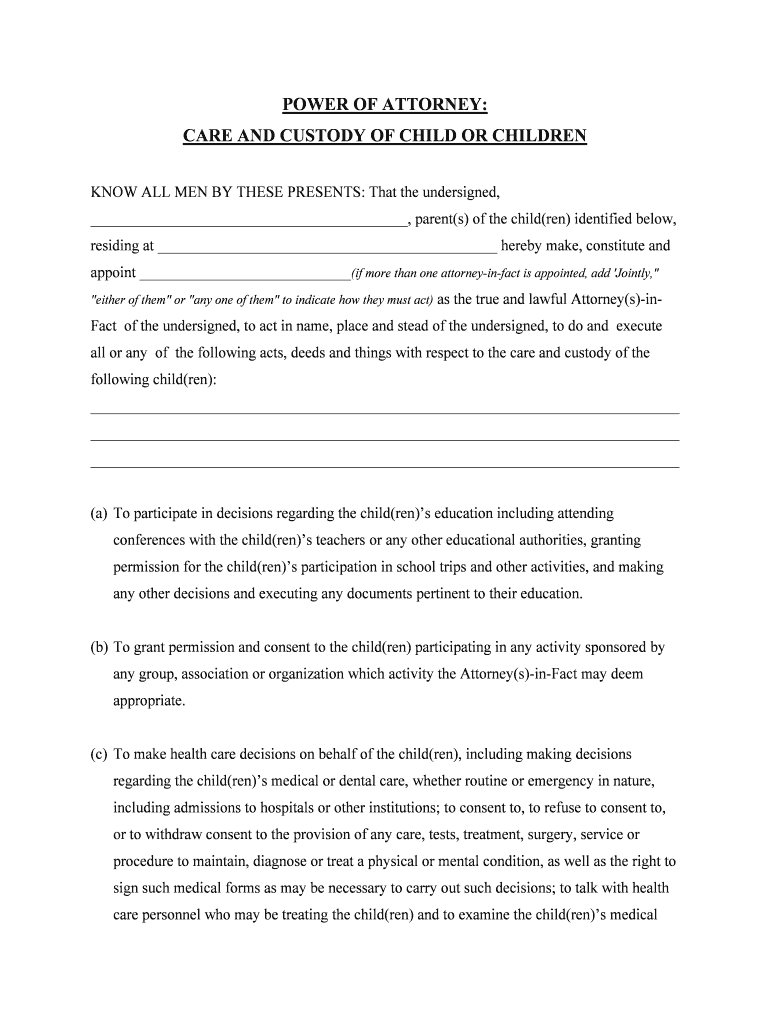 Records and to Consent to the Disclosure of Such Records in Circumstances the Attorneys InFact May Deem Appropriate; to File Cla  Form