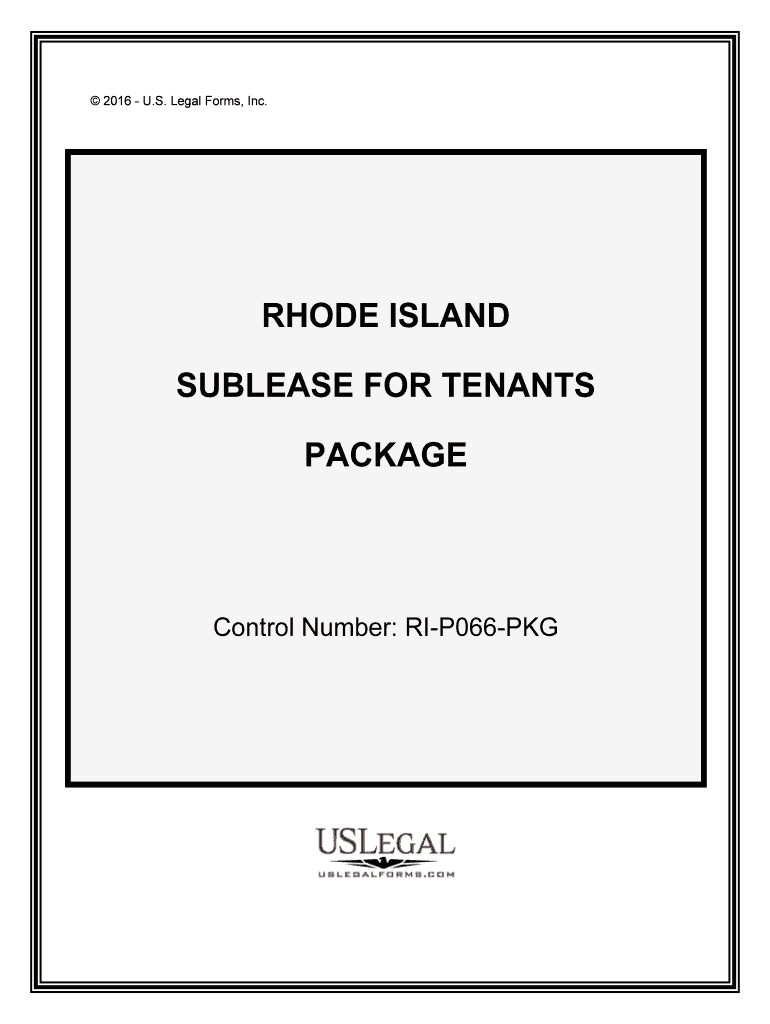 Control Number RI P066 PKG  Form