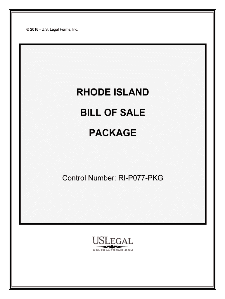 Control Number RI P077 PKG Form