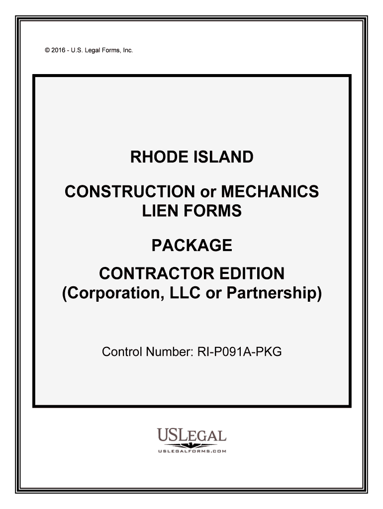 Control Number RI P091A PKG  Form