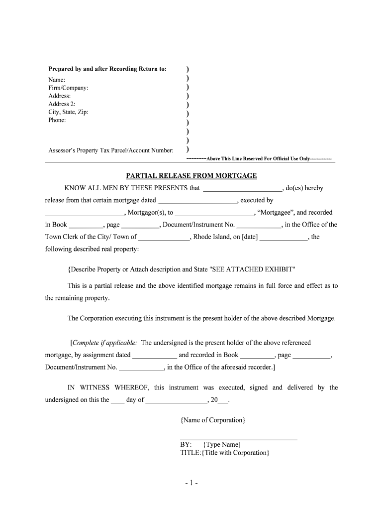 Town Clerk of the City Town of , Rhode Island, on Date , the  Form