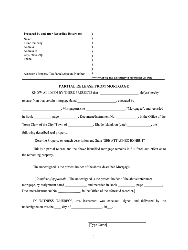 Following Described Real Property  Form