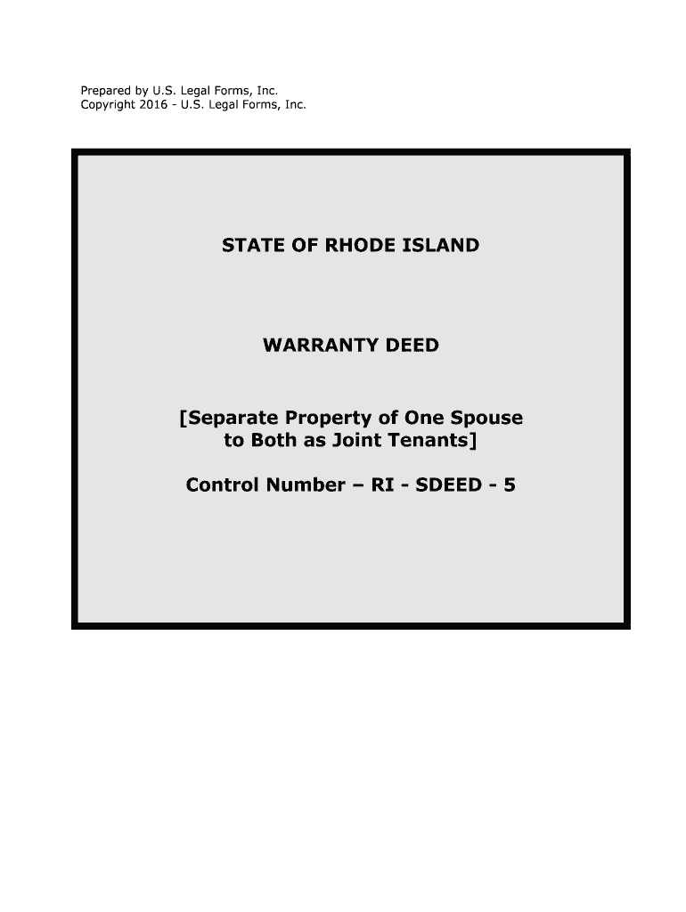 Rhode Island Deed Forms US Legal Forms
