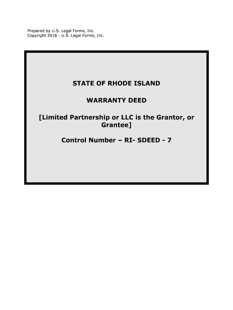 Rhode Island Warranty Deed FormsDeeds Com