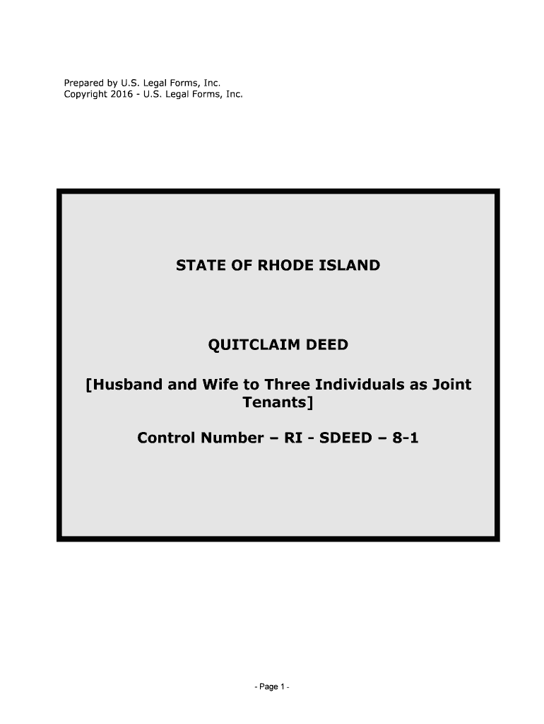 Rhode Island Quit Claim Deeds US Legal Forms