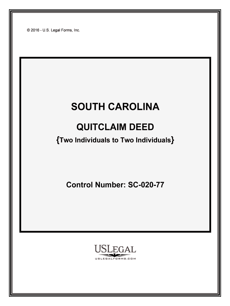 Control Number SC 020 77  Form