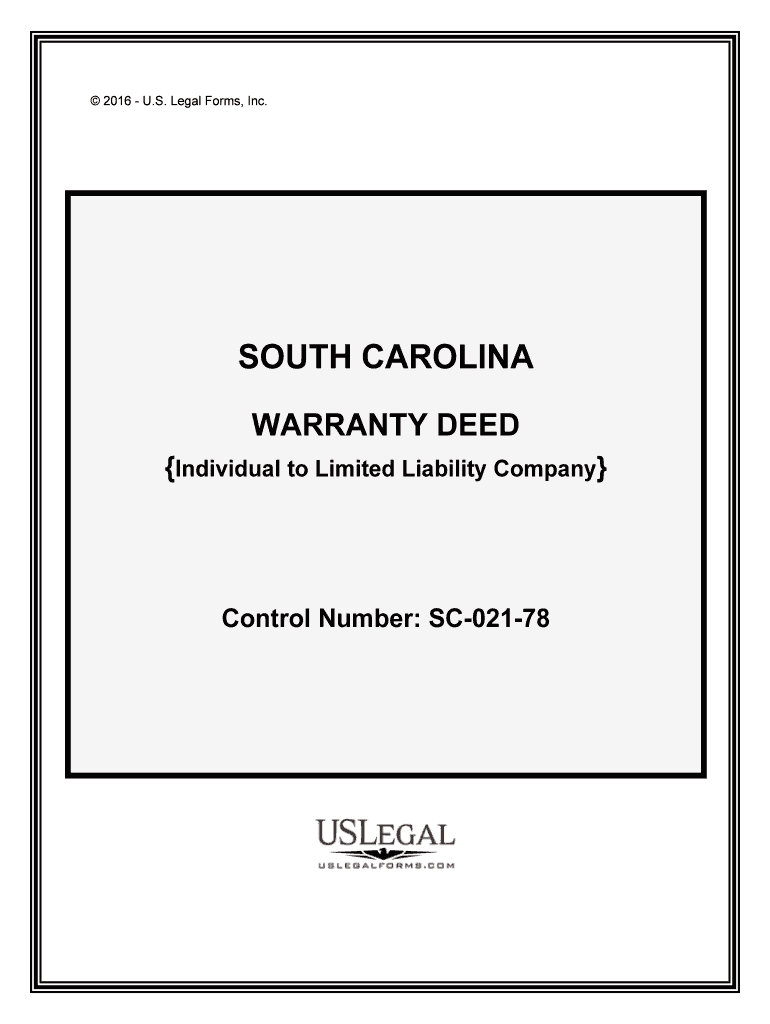South Carolina Deed FormsQuit Claim, Warranty, and