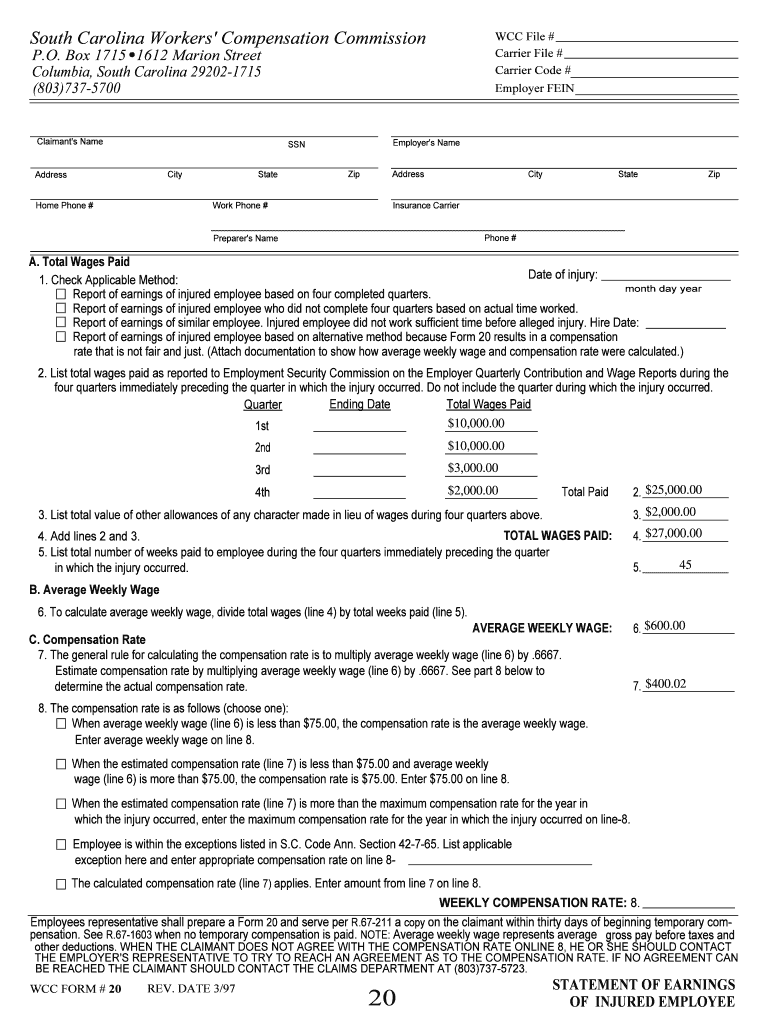 YOUR WORKERS COMPENSATION POLICY GUIDE South Carolina  Form