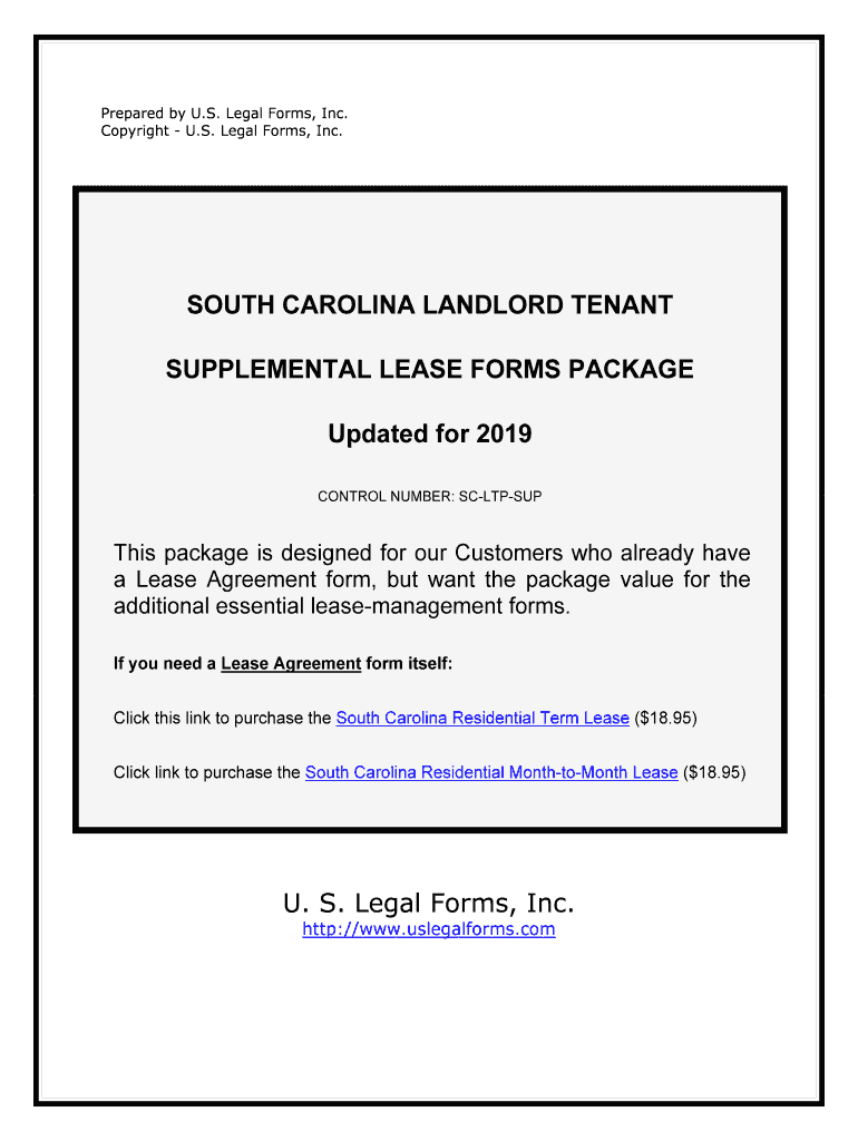 SOUTH CAROLINA LANDLORD TENANT  Form