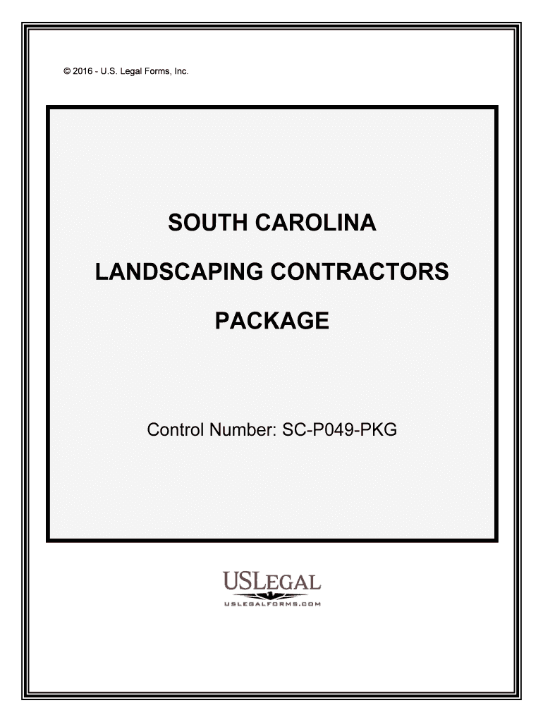 Control Number SC P049 PKG  Form